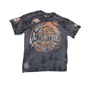 Affliction American Customs Motor Club Graphic T-Shirt Mens Size XL
